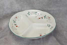 Pfaltzgraff Winterberry Divided Dish 3 Part  11-1/2&quot; Christmas Xmas - $18.61