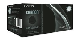 Cranberry USA C2900Kcase Cranberry Carbon Earloop Face Masks, Black (Pac... - $85.00