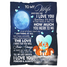 Cute Squirrel Couple Love Fleece Blanket Christmas Romantic Quote Gift For Wife - £46.45 GBP+