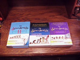 Lot of 3 The Darwin Awards Series Books, by Wendy Northcutt, 1 HB, 2 SB - £7.43 GBP