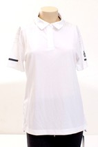 Adidas ClimaLite White Team Iconic Short Sleeve Polo Shirt Women&#39;s M NWT - $84.99