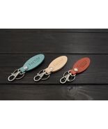Asahi Tactile Leather key chain KHBLU KHRED Made in Japan, USA warehouse - $17.26