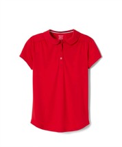 French Toast - Girls Short Sleeve Moisture-Wicking Sport Polo Shirt {Red} - £18.09 GBP