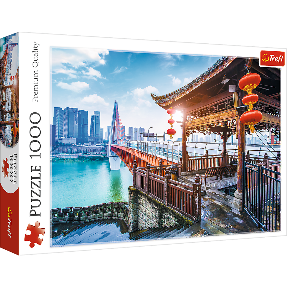 1000 Piece Jigsaw Puzzles, Chongqing, China, Cityscape puzzle, Temple, M... - $36.55