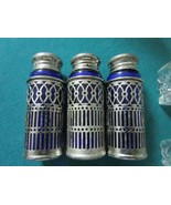 Shakers Cobalt Glass Silverplate Crystal Pick 1 - $52.11 CAD