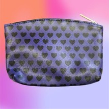 Ipsy November 2018 Glam - Bag Only - Blue With Black Hearts  NWOT 5”x7” - £11.66 GBP
