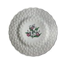Copeland England Spode Lady&#39;s Slipper Orchid Plate 9&quot; Cream Floral Pattern - £23.73 GBP