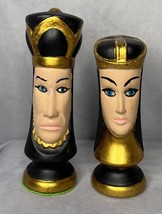 Duncan Black King And Queen Ceramic Poured Chess Pieces VTG 1970s - £19.41 GBP