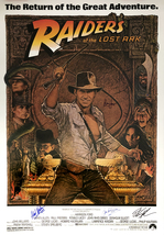 Raiders Of The Lost Ark Signed Movie Poster - $185.00