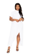 Women&#39;s Plus Size White Mock Neck Cape Dress (3XL) - $88.11