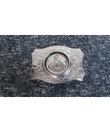 Horse / Blank Silver Tone Belt Buckle Use Your Own Silver Dollar Or Ston... - $20.36 CAD