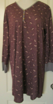 Comfort and Company Sleep shirt Size Large long sleeves burgundy print - €12,68 EUR