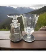 LA ROCHERE Bee Embossed Footed Wine Water Goblets France SET OF 2 - $407.15 MXN