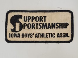 Vintage Iowa Boys&#39; Athletic Assn. Embroidered Patch - Support Sportsmanship - $9.79
