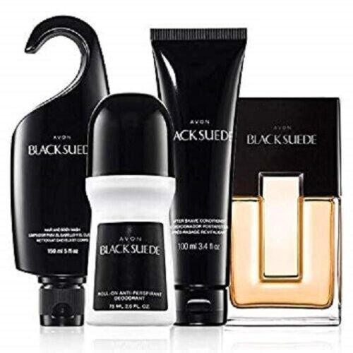 Primary image for Avon Black Suede Gift Set 4 PIECES