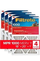 Filtrete 18x20x1 AC Furnace Air Filter MPR 1000 Micro Allergen Defense 4... - £62.29 GBP