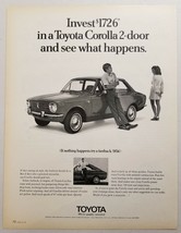 1970 Print Ad Toyota Corolla 2-Door & Fastback Models Happy Couple - $11.68