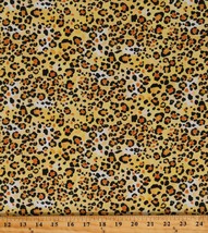 Cotton Leopards Cheetahs Print African Animals Fabric Print by the Yard D575.89 - £9.39 GBP