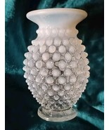 Vintage Fenton Style French White Opalescent Small Milk Glass vase Ombre... - £10.70 GBP