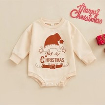 Oversized Santa sweater baby, Fashion Christmas baby rompers, Xmas toddler newbo - £35.30 GBP