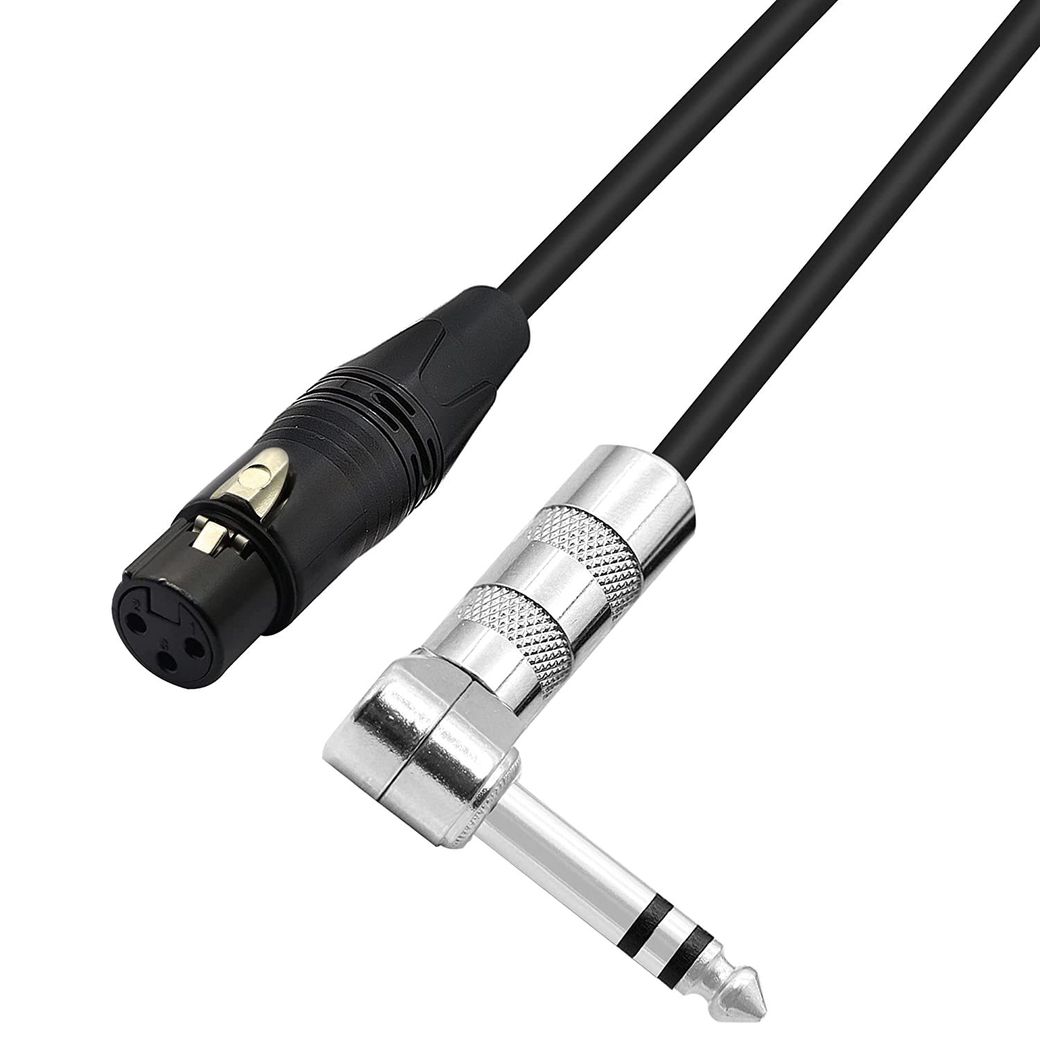 Pngknyocn 1/4 To Xlr Cable 90 Degree Right Angle 6.35 Mm Trs, Dj And Mor... - $32.99