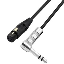 Pngknyocn 1/4 To Xlr Cable 90 Degree Right Angle 6.35 Mm Trs, Dj And Mor... - £25.95 GBP