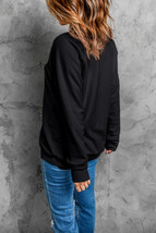 Black Glistening Happy New Year Graphic Sweatshirt - $21.88
