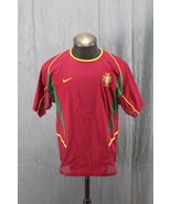 Tea  Portugal Soccer Jersey - 2002 Home Jersey by Nike - Men&#39;s Medium - £59.95 GBP