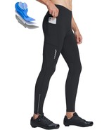 Men&#39;S 4D Padded Winter Bike Tights With Fleece Lining And Fleece-Lined R... - $61.92