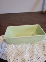 Vintage Pottery Planter Footed Rectangular Pot 404 USA  light green MCM - £11.39 GBP