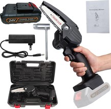 Mini Chainsaw Cordless, FENOMO Portable 4 Inch One-Handheld Electric, Black - £62.34 GBP