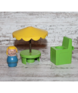 Vitg Fisher Price little people Swimming Pool umbrella table and Lifegua... - £11.00 GBP