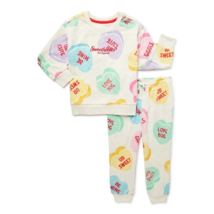 Toddler Sweethearts Candy Crewneck Sweatshirt and Joggers Set 2-Piece Si... - £15.85 GBP