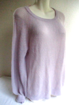 Ann Taylor Loft Lavender Fine Gauge Knit Sweater MED Acrylic Nylon Wool ... - £18.67 GBP