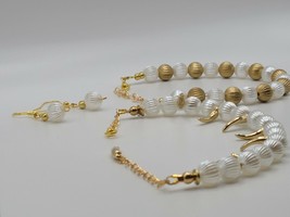 Handmade set of two Bracelets -Pearl Handmade Bracelets &amp; Earrings (Non Stretch) - £8.79 GBP