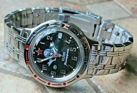 Russian Mechanical Automatic Wrist Watch Vostok Vdv Amphibian Diver 420288 - £111.88 GBP