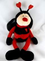 Russ Buzzy Honey Bee Red Black 12” Plush Mint with tag Heart on Chest - £9.21 GBP