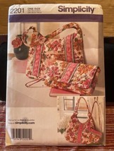 Simplicity One Size Pattern 2201 Tote Bag Purse Sewing Craft Project NEW - £3.95 GBP