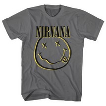Nirvana Inverse Smile Grey Official Tee T-Shirt Mens Unisex - £24.93 GBP