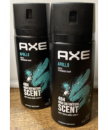 Lot of 2 AXE Apollo Sage &amp; Cedarwood Scent 48 HR Deodorant Body Spray 4 oz - £10.97 GBP