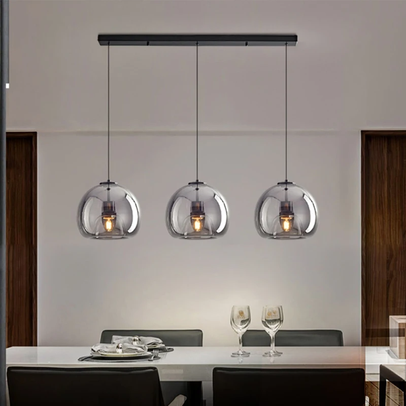 LED Glass Pendant Light light luxury pendant Lamp Deco Nordic Hanging Light - $67.00+