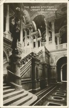 The Grand Stairway Library of Congress Washington D.C. Posted 1925 RPPC Postcard - £15.10 GBP