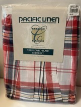 Vintage Pacific Linen 100% Cotton Full Sz Patriotic Liberty Plaid Bed Skirt - $39.95