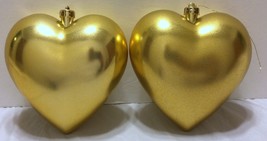 Ikea Kallt Gold Hearts Set of 2 Christmas Ornaments Tree Holiday Decoration Xmas - £38.91 GBP