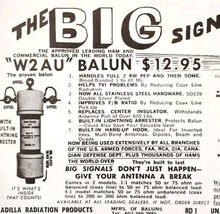 1975 Unadilla Radiation W2 AU Ham Radio Balun Advertisement Electronics ... - £13.93 GBP