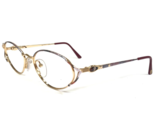 Faberge Eyeglasses Frames Red Gold Round Rainbow Full Wire Rim 52-18-125 - £88.64 GBP