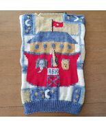 Vtg Handmade Crochet Noahs Ark Knit Wall Hanging Nursery Decor Animals K... - $242.86 MXN