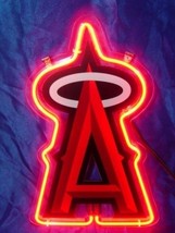 MLB Los Angeles Angels Baseball Beer Bar Neon Light Sign 10&quot;x6&quot; [High Qu... - £54.95 GBP