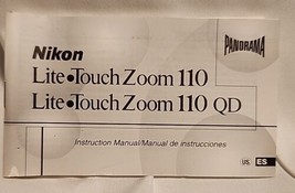 Nikon Lite Touch Zoom 110 110QD Panorama Instruction Manual Original - £5.43 GBP
