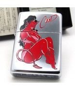 COOP Red Devil Girl Zippo Oil Lighter 1997 Mint Rare - $286.11